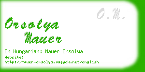 orsolya mauer business card